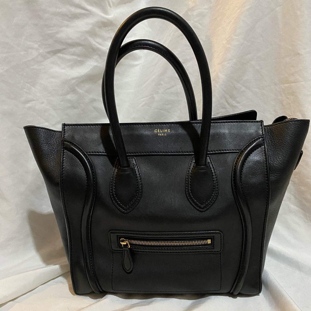 Celine Mini Luggage black handbag